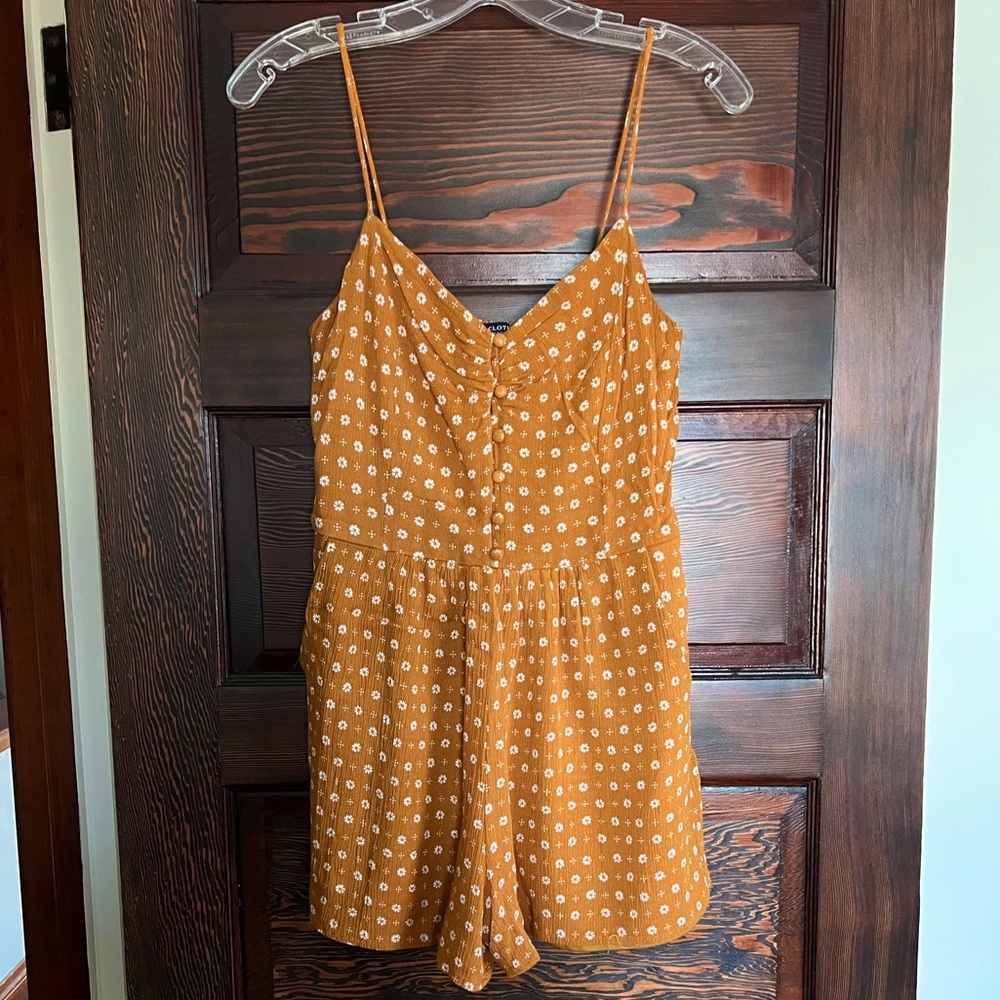Small Gold Floral Romper